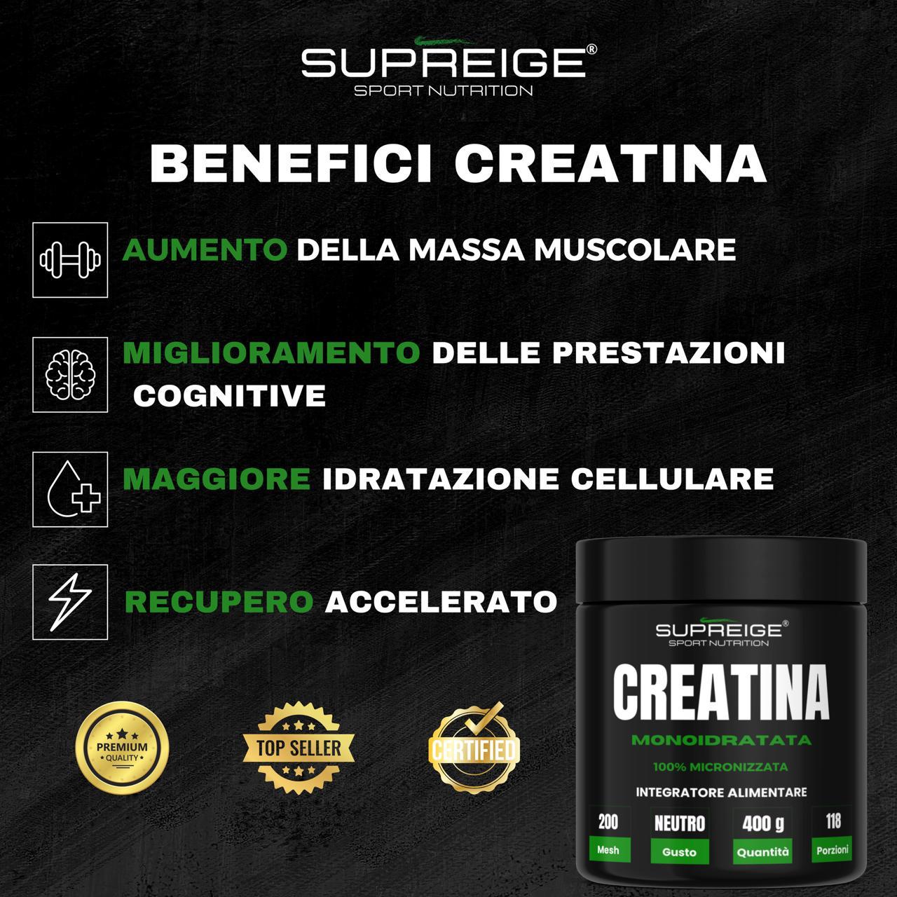 Creatina Monoidrata 100% Micronizzata - 400 gr.